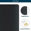 TETOTE 16x24 Inch Black Frame Mirror, Bathroom Vanity Mirror for Wall, Modern Rectangle Round Corner Matte Framed Mirror (Horizontal/Vertical)