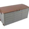 1 Click Buy Outdoor Garden Plastic Storage Utility Chest Cushion Shed Box - Ideal for Outdoor Cushions, Parcels Tools Toys Shed Overflow (290L, B