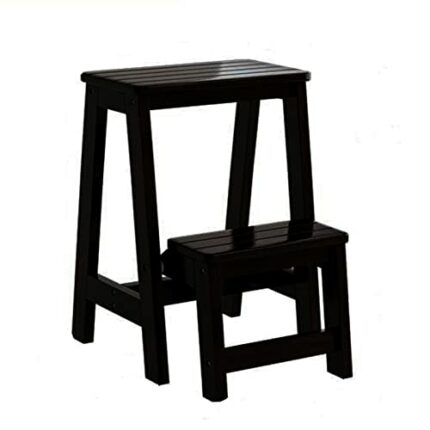 Bath Stools,2 Step Stool Folding Ladder Chair, Portable Stepladder Counter Chair Multi-Purpose Shoe Bench/Flower Rack Non-Slip for Kitchen Bathro