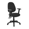 Vantage 100 2 lever PCB operators chair with adjustable arms - black