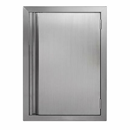 BI-DTOOL Single BBQ Access Door 304 Brushed Stainless Steel BBQ Island Doors for Outdoor Kitchen, Outdoor Cabinet, Barbeque Grill or BBQ Island(1
