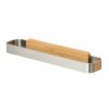 mDesign Affixx Stainless Steel Towel Rail - No Drilling Required - Ideal as Tea Towel Holder for Kitchen - Practical, Self-Adhesive Towel Bar - H