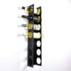Steel Wall Mounted Cabinet Narrow Wine Rack - Durable, Tall Vertical 7 Bottle Holder Storage - Small Wine Rack for Bar, Home, Wine Cellar, Kitche