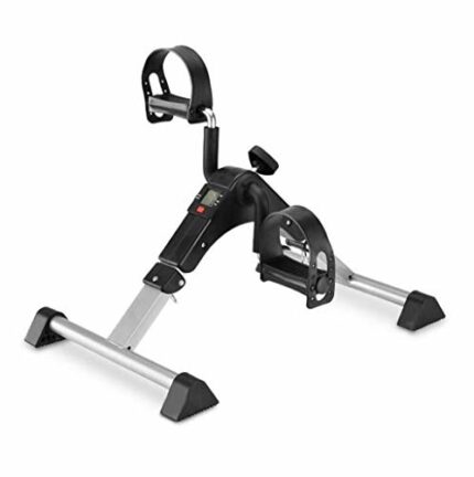TWDYC Pedal exerciser Portable Folding Fitness Pedal Stationary Exercise Bike for Arms Legs Physical Therapy with Calorie Counter 53.5 * 37 * 39.