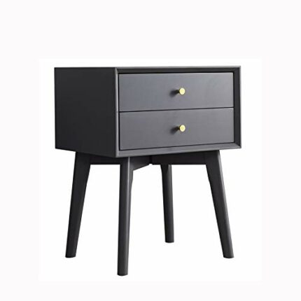 SDFGH All Solid Wood Simple Bedside Table Nordic Bedroom Locker Small Apartment Storage Cabinet Mini Bedside Cabinet