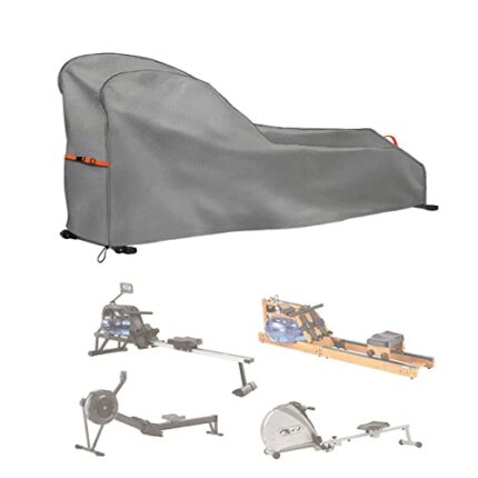 Aaaspark rowing machine cover, fitness equipment protective cover, waterproof, dustproof and sunscreen, indoor and outdoor universal,gray.