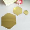 YongPan 24PCS DIY Hexagon Acrylic Mirror Sticker, Mirrored Sticker Decal,Adhesive Acrylic Mirror Tiles for Scrapbooking,Crafts Making and Home De