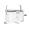 Healvian First Aid Box Empty Travel Case Survival Medicine Storage Box with Handle for Home Outdoor Travel Camping Vehicle
