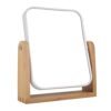 LOTIKO Makeup Mirror with Natural Bamboo Stand, 1X/3X Magnification Double Sided 360 Degree Swivel Magnifying Mirror,Vanity Table,Office Desk,Roo