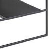 Amazon Brand - Movian Square Coffee Table With One Shelf, Marble Effect Top, Black Metal Base, 70.1 cm D x 70.1 cm W x 44.96 cm H