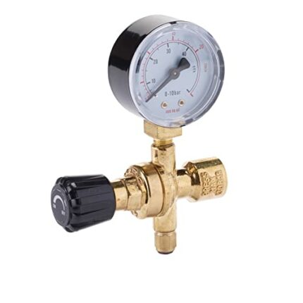 Draper 70135 MIG Mini Gas Bottle Regulator with Gauge, 130 bar, Disposable Cylinder, Welding