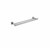 RSOCHS Stainless Steel Anti-rust Bathroom Washroom Double Rod Towel Rack Shelf Holder Wall Mounted