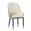 dining chair Kitchen Dining Room Furniture Chairs Dining Chairs Water Proof PU Leather Chair With Metal Legs With Armrests Backrest For Dining An