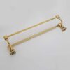 -Shelf,Towel Rack Towel Rail, Bathroom Accessories Oval Double-Bar Towel Rail, Bathroom Hardware Accessories,Surface Towel Rack Copper Gold