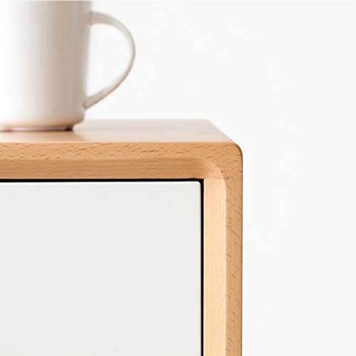 JYDQM Solid Wood Bedside Cabinet Simple Nordic Style Bedroom Cabinet, Double Drawer Design Bedside Cabinet