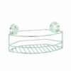 Croydex Rust Free Stick 'N' Lock Plus Large Storage Basket, Metal, Silver