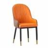 dining chair Kitchen Dining Room Furniture Chairs Dining Chairs Water Proof PU Leather Chair With Metal Legs With Armrests Backrest For Dining An