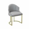 LUKEO Dining Chairs Design Metal Executive Backrest Chair Leisure Ergonomic Kitchen Furniture (Color : D, Size : Light Grey)