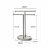 N/A Silver Hand Towel Holder, Free Standing Towel Rack, Stainless Steel Necklace Holder Jewelry Organizer Bracelet Display Stand