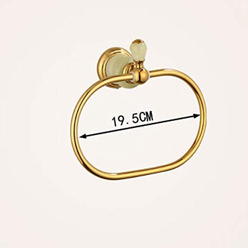LIUZH Oval Towel Ring Antique Brass Hanger Hand Towel Holder for Bathroom Kitchen Accessories Wall Mounted