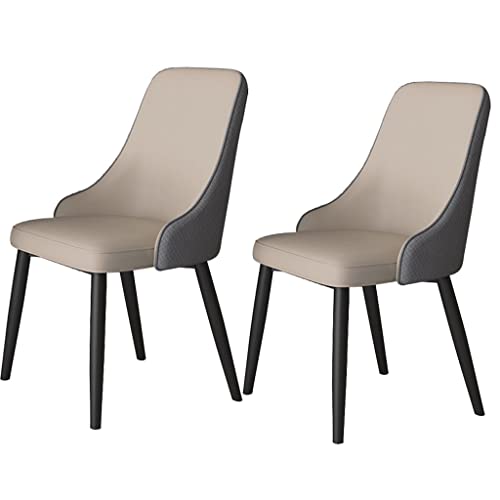 Kitchen Dining Room Furniture Chairs Kitchen Dining Chairs Set Of 2 Water Proof PU Leather Chairs with Black Legs Soft Padded for Living Room Bed