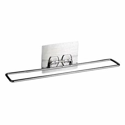 SMLJLQ Wall Mounted Kitchen and Bathroom Towel Rack Free Punch Toilet Towel Bar Wall-mounted Kitchen
