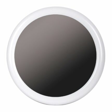 TATAY Round mirror, with glossy white plastic frame Diameter 56 cm