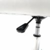 Height Adjustable Swivel Office Chair With Armrest,PU Leather Padded Computer Desk Chair for Home Office Study（White）