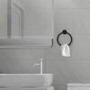 Black Towel Ring，Hand Towel Holder for Bathroom Wall Mounted，Bathroom Towel Holder,Bathroom Towel-Racks,Bathroom Hardware Simple Round Towel Hang