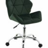 HNNHOME Modern Eris Padded Swivel Fabric Home Office Desk Computer Chair, Height Adjustable (Grey, Velvet)