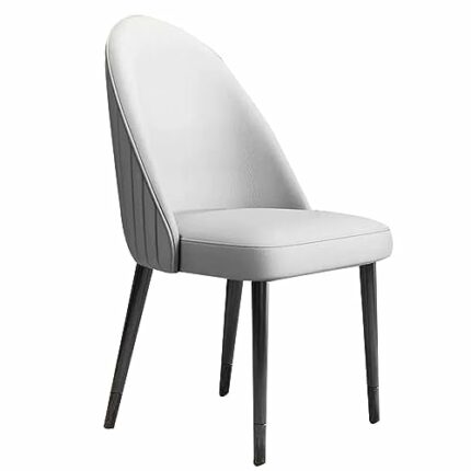 RILOOP Microfiber Leather Kitchen Dining Chairs Living Room Side Chairs Dressing Table Makeup Chairs Sturdy Carbon Steel Metal Legs Living Room C