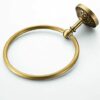 RAKUTE European Style Towel Ring, All Copper Round Towel Rack, Antique Towel Hanging Ring, Bathroom Towel Holder Bathroom Ring