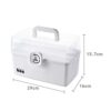 Uposao Plastic Storage Box with 3-Tier Fold Tray Medicine Organizer Portable Handled Case Lockable Container for Medicine Cosmetic Sewing Toy