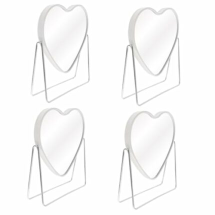 FOMIYES 4pcs double sided makeup mirror square mirrors make up holder double sided mirror travel mirror with magnification office tables for home