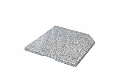 Doppler SL-AZ Lightweight Weighted Plate 25 kg Natural Stone Base Made of Granite - For Umbrella Stand - Approx. 50 x 50 x 4 cm, Grey
