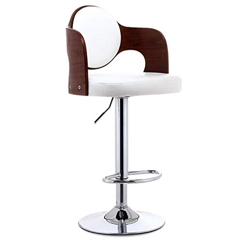 DINGZZ Solid Wood Bar Chair Household High Stool Reception Chair Simplicity Bar Nordic Barstool Backrest Stool Coffee Chair (Color : Argento)