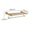 HIGOH Towel Racks, Bathroom Towel Rack Wall Mounted Towel Holder,Perforated Towel Rack,Bathroom Bathroom Rack,Coppernium-Plated Rack Hanging Towe