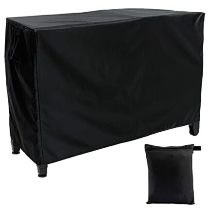 PAMASE 54'' Outdoor Prep Table Cover for Keter Unity XL Portable Table Storage Cabinet, Waterproof Heavy Duty BBQ Grill Table Cover (Black)