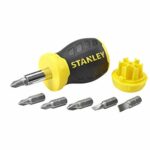 Stanley 0-66-357 Stubby Screwdriver - Non Ratchet, Black/Yellow