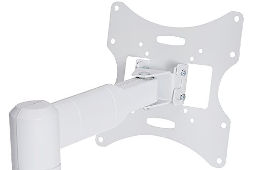 ProperAV Swing Arm Wall TV Bracket Dual Pivot Black 20Deg Tilt VESA Max 200x200 & ProperAV Swing Arm Wall TV Bracket Dual Pivot White 20Deg Tilt