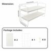 Desk storage rack, desk organiser, multipurpose bookcase for office, home, desktop display shelf, desk stand, bookcase (white shelf, white board,