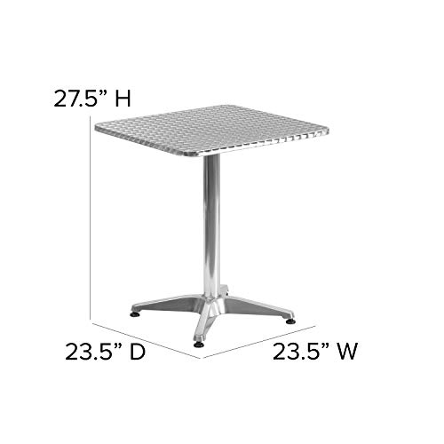 Flash Furniture Mellie 23.5'' Square Aluminum Indoor-Outdoor Table with Base