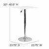 Flash Furniture 23.75SQ Wood ADJ Table, White, 23.75" Square