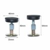 Dulau 4 Pcs Adjustable Threaded Bed Frame Anti-Shake Tool, Headboard Stoppers Bedside Anti Shake Telescopic Support Stabilizer, Bedside collision