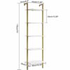 YMYNY Bookshelf Wall Mounted, Ladder Shelf, 5-Tier Bookcase Rack, Storage Unit with Metal Frame, Industrial Floating Wall Shelf for Living Room,