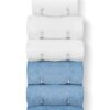 Towel Storage Rack Wall Mounted, Bathroom Towel Rack with 6 Compartments, Hanging Towel Rail Metal Towel Holder Bath Towel Shelf for Large and Sm