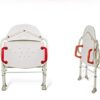 taimowei Height Adjustable Bath Chair Foldable Bathroom Stools Pregnant Woman Shower Chair Aluminum Alloy Widened Reinforcement with a Shower Hol