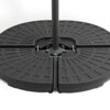 909 Outdoor Umbrella Base 100 x 100 cm, Umbrella Stand Black, Weatherproof Parasol Base, Weight Set Suitable for Hanging Parasol with Cover, Fill