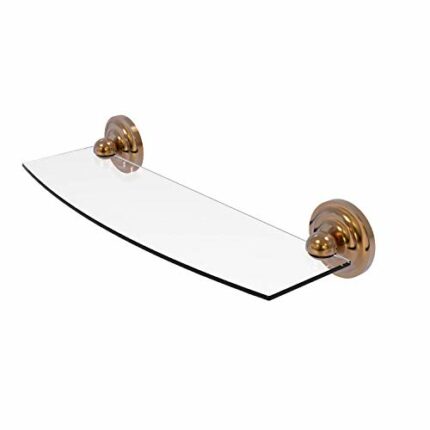 Allied Brass R-33/18-BBR R 33 Regal Collection Inch Glass Shelf, 18 Inch, Brushed Bronze
