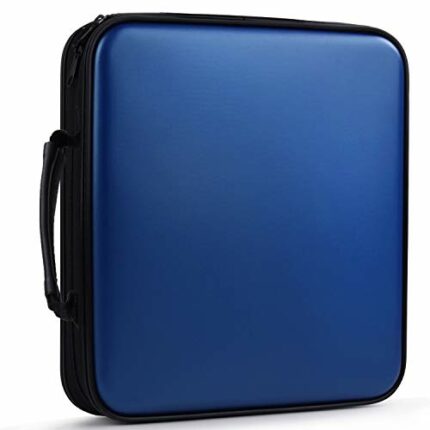 Fansport CD Case 160 Capacity DVD Case Organizer CD/DVD Case, CD Case Storage DVD Organizer Case DVD Booklet CD/DVD Holder Case DVD Book Heavy Du